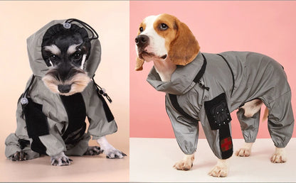 Outdoor Large Dog Reflective Raincoat