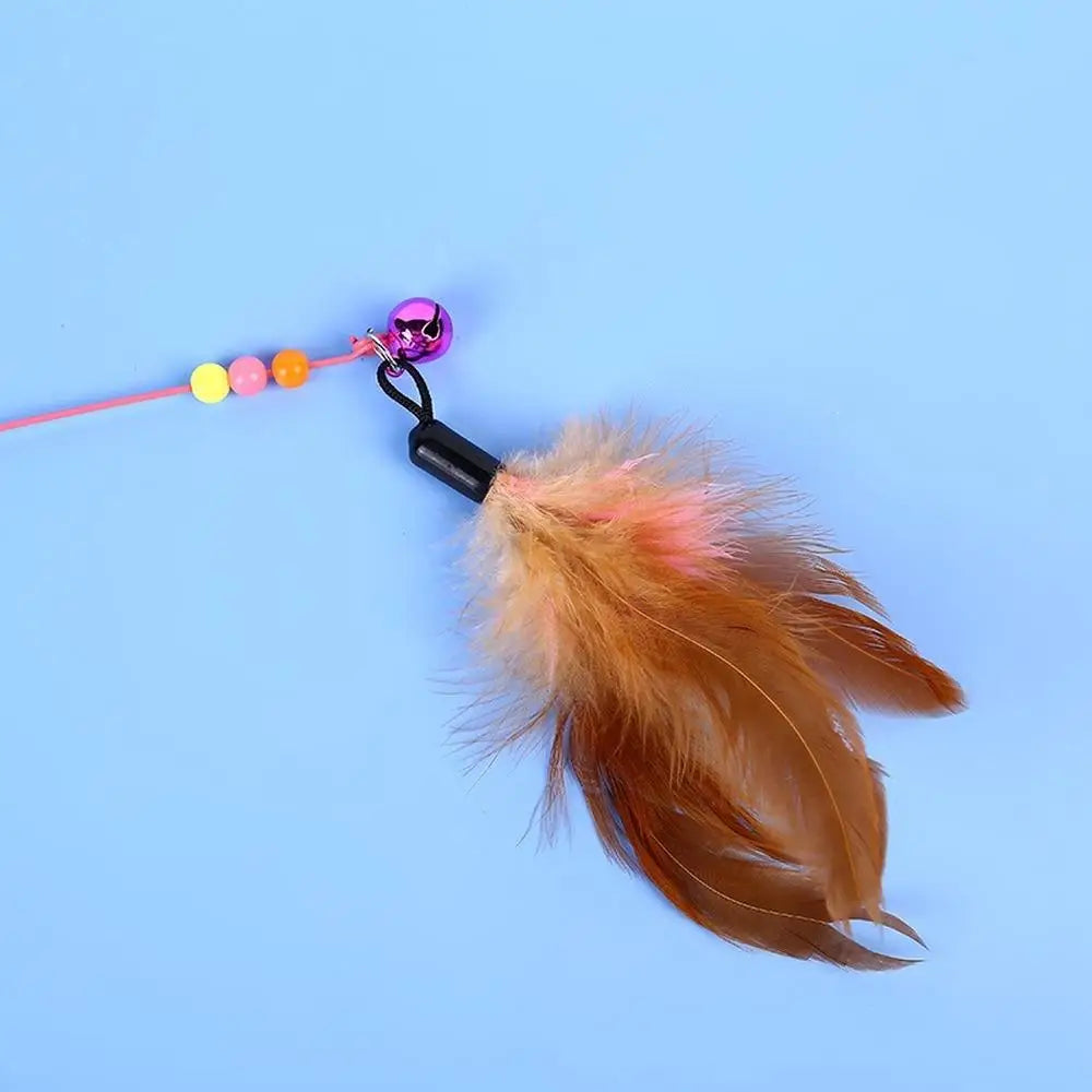 Funny Cat Stick with Feather Bell