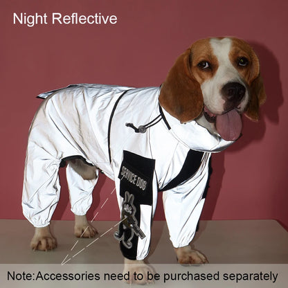 Outdoor Large Dog Reflective Raincoat