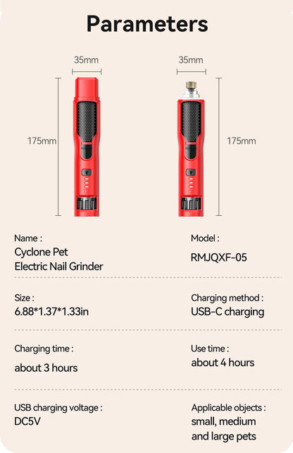 ROJECO Pet Electric Nail Grinder
