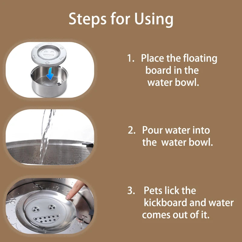 Stainless Steel Cat/Dog Floating Bowl