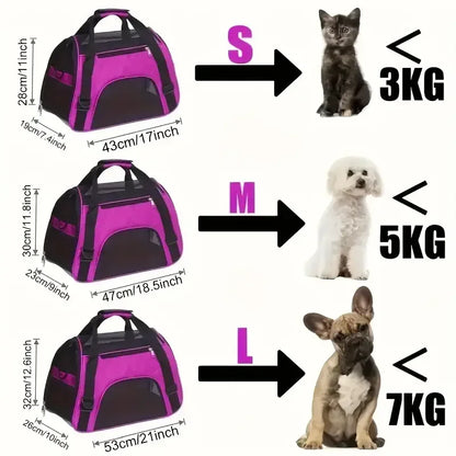 Portable Pet Carrier for Cats and Small Dogs