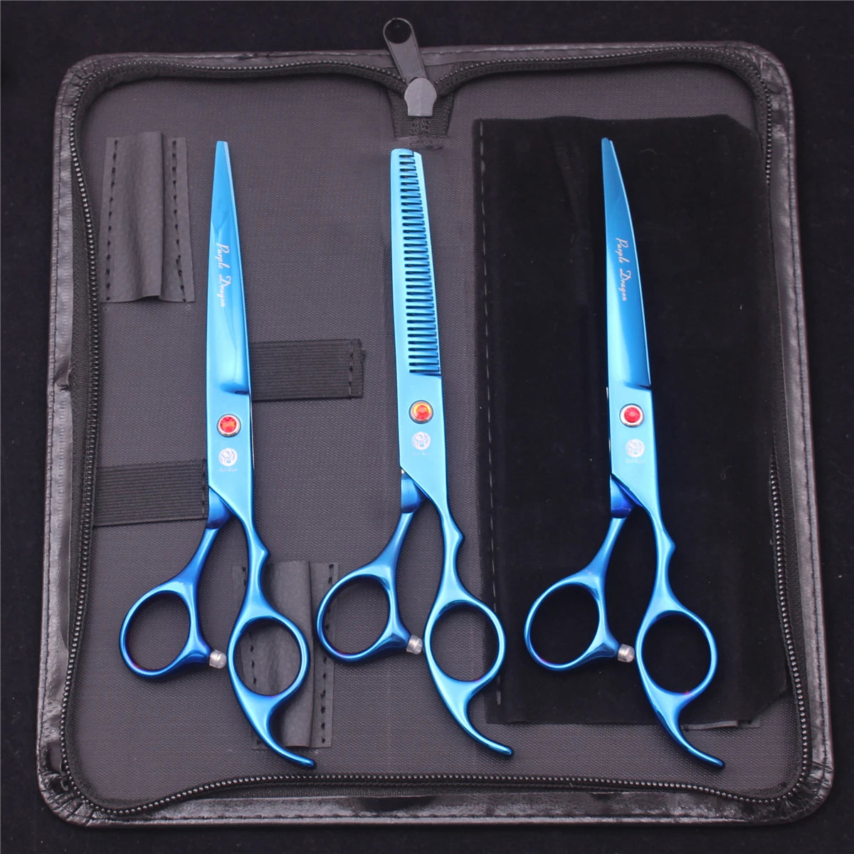 Purple Dragon Pet Scissors 7'' Stainless Dog Grooming Kit
