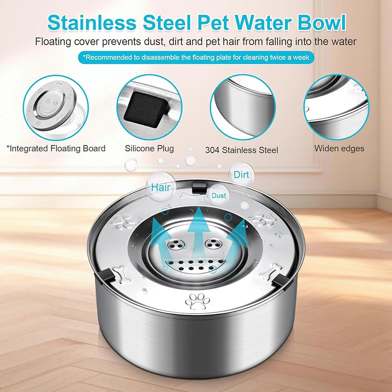 Stainless Steel Cat/Dog Floating Bowl