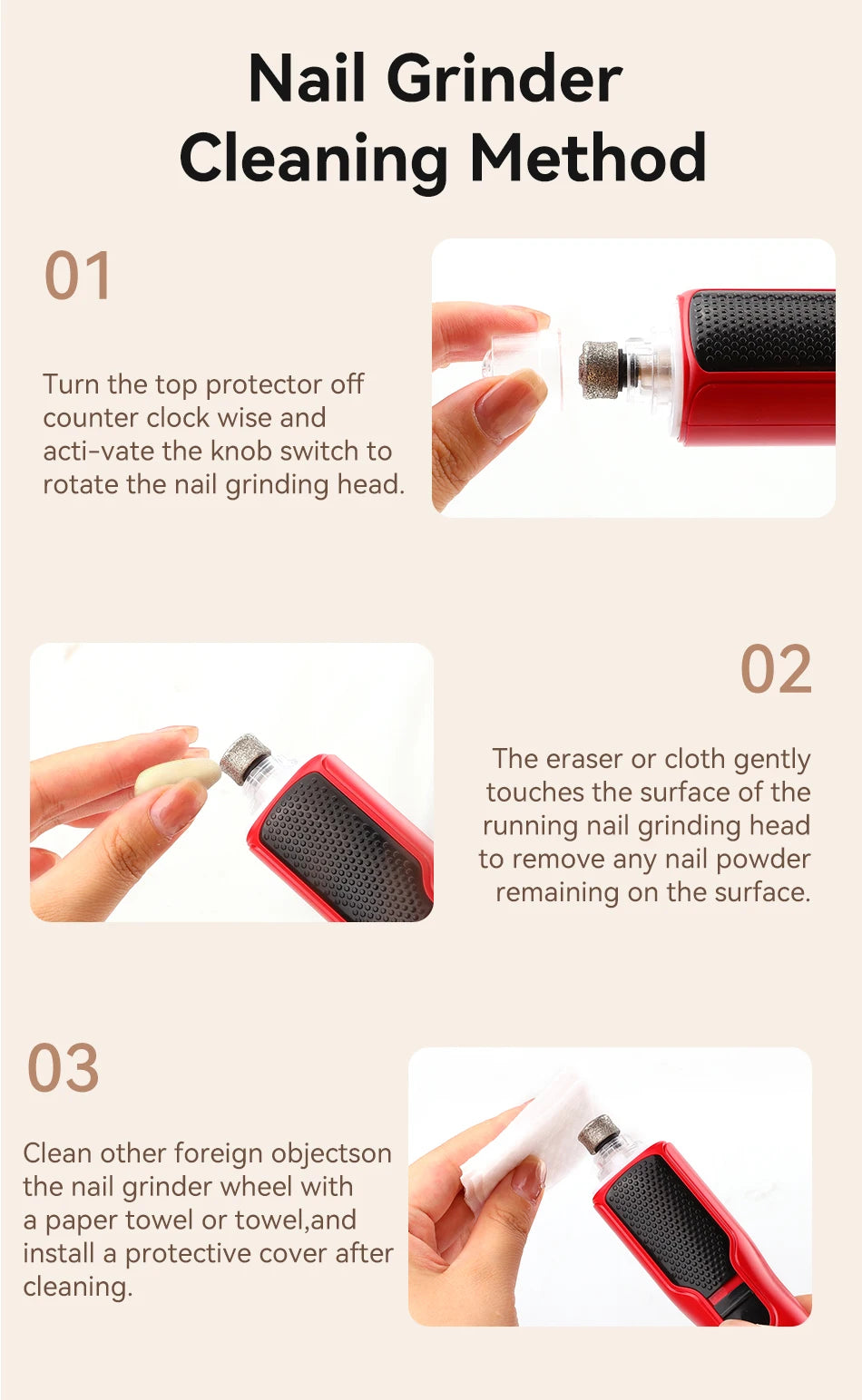 ROJECO Pet Electric Nail Grinder