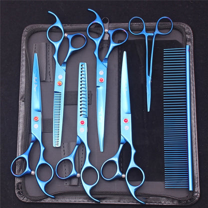 Purple Dragon Pet Scissors 7'' Stainless Dog Grooming Kit
