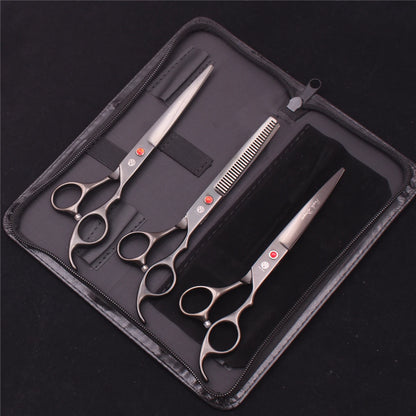 Purple Dragon Pet Scissors 7'' Stainless Dog Grooming Kit
