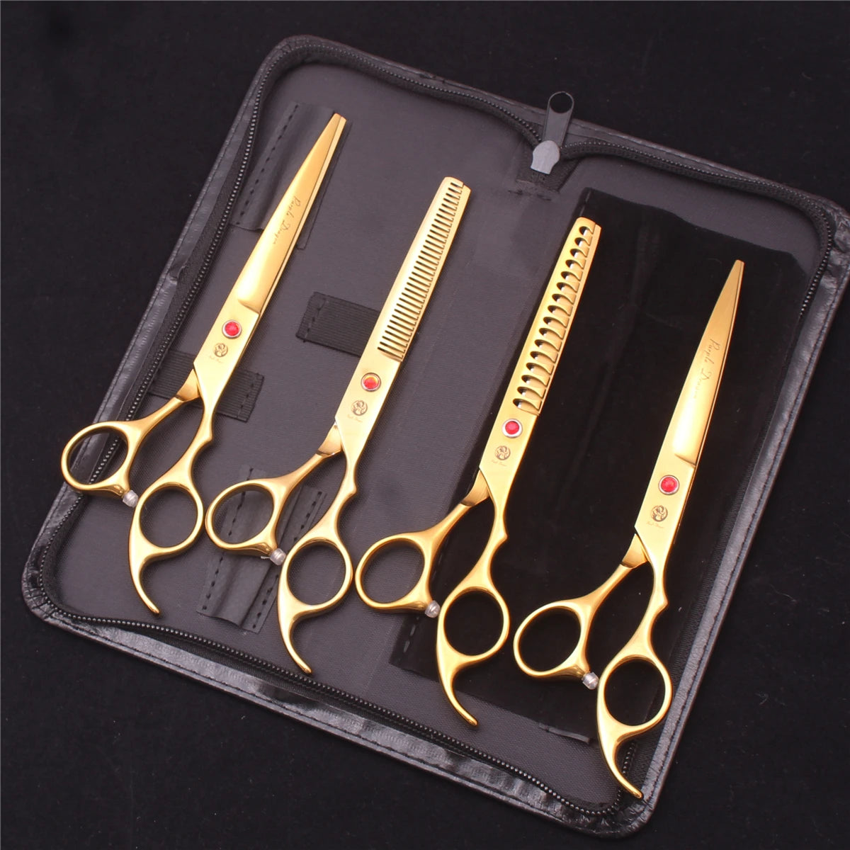 Purple Dragon Pet Scissors 7'' Stainless Dog Grooming Kit