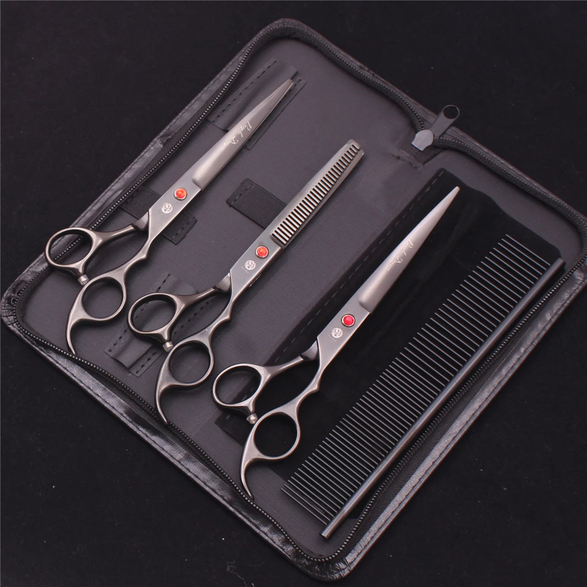 Purple Dragon Pet Scissors 7'' Stainless Dog Grooming Kit
