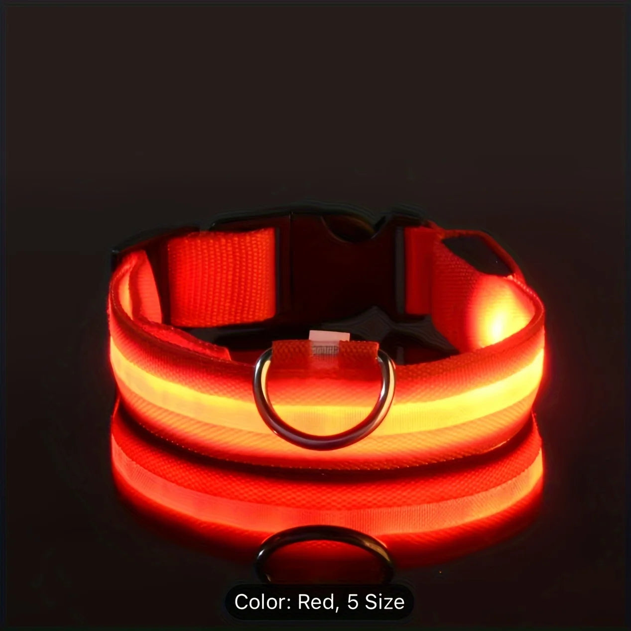 Nylon LED Night Safety Glow In The Dark Dog Leash