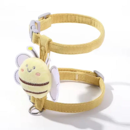 Portable Bee Breast Strap Leash for Small to Medium Dogs and Cats